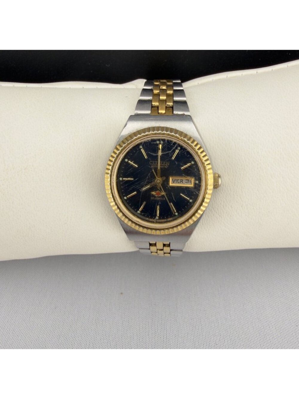 Vintage Citizen Eagle 7 Automatic Womens Black Dial Bracelet Watch